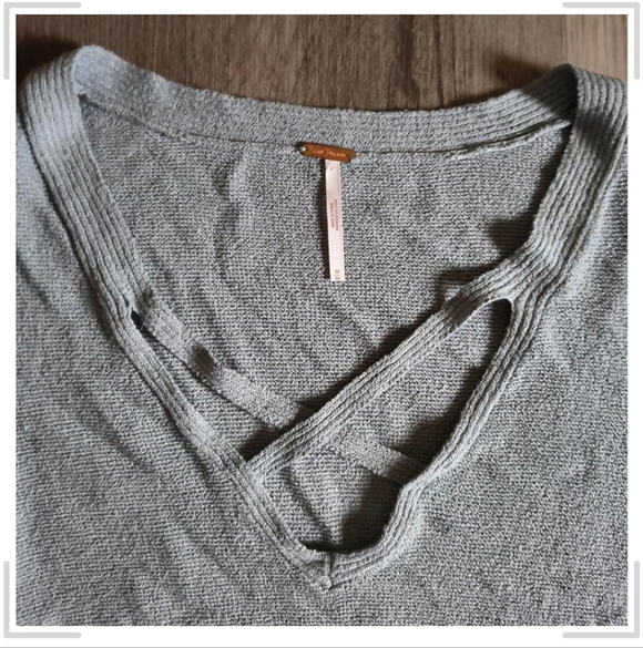 Free People Cozy Gray Knit Tunic - Picture 5 of 8